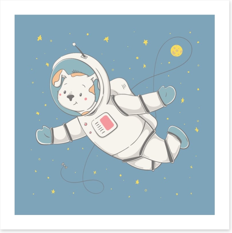 Puppy in space