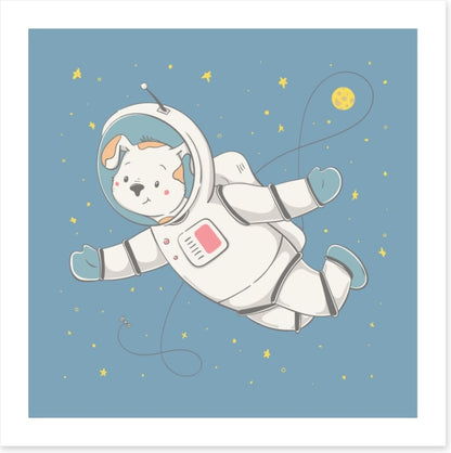Puppy in space