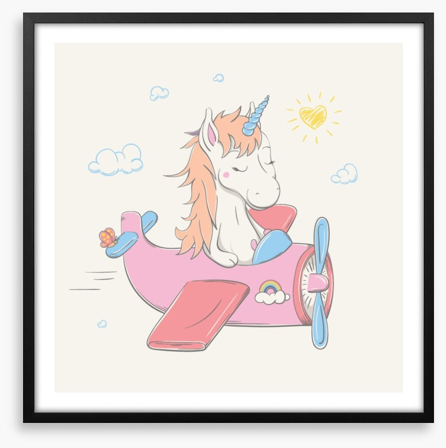 Unicorn flies the plane