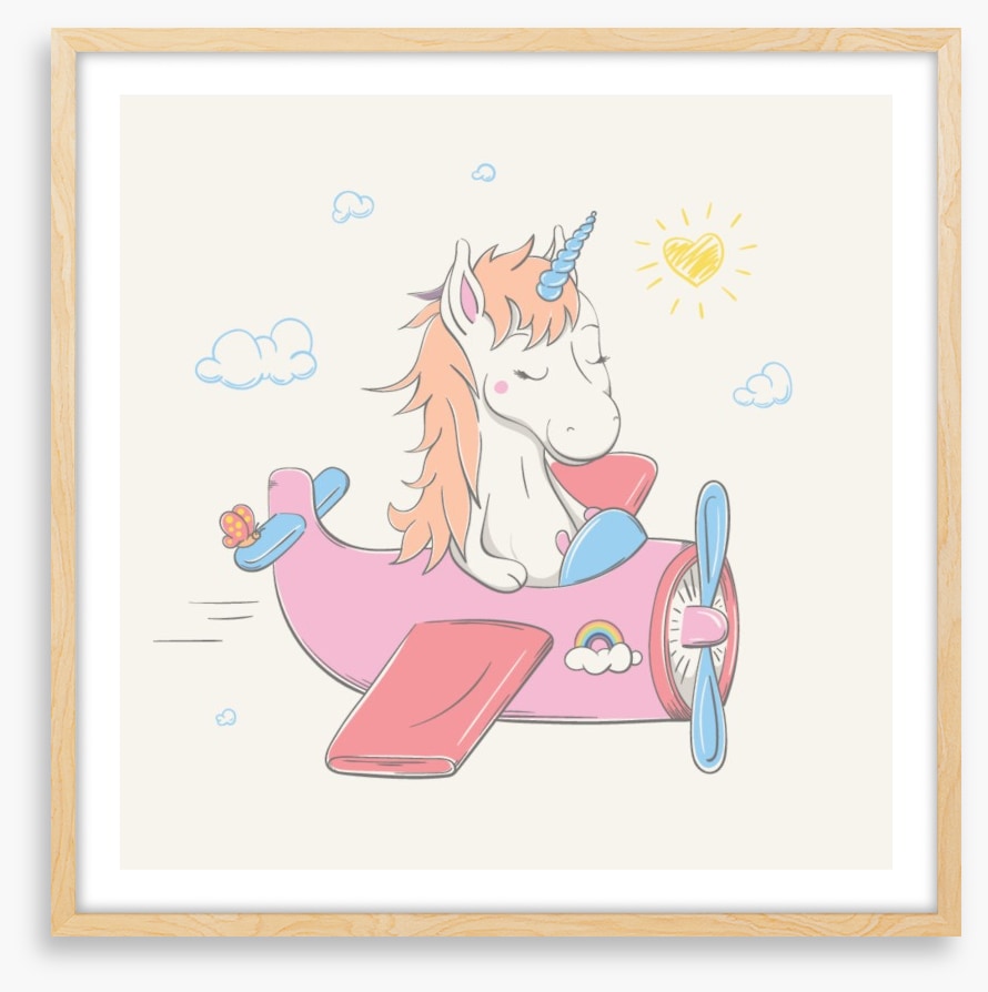 Unicorn flies the plane