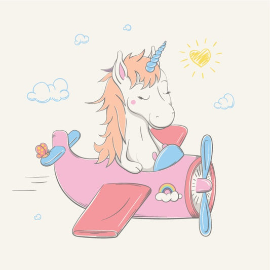 Unicorn flies the plane