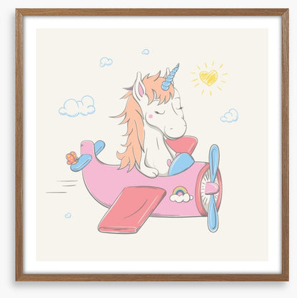 Unicorn flies the plane