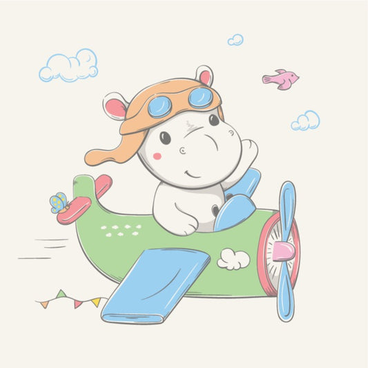 Hippo flies the plane