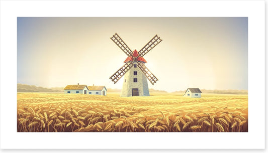 Golden wheat mill