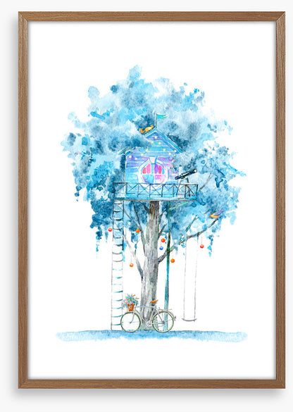 Cubby in the winter tree