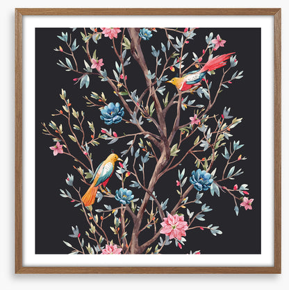 In the blooming branches