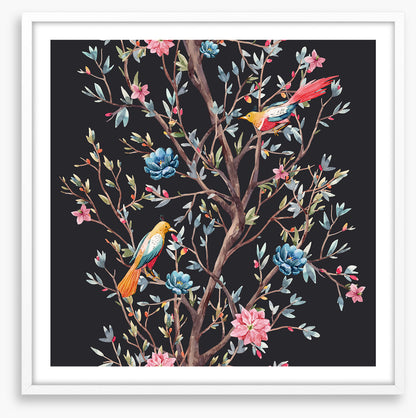 In the blooming branches