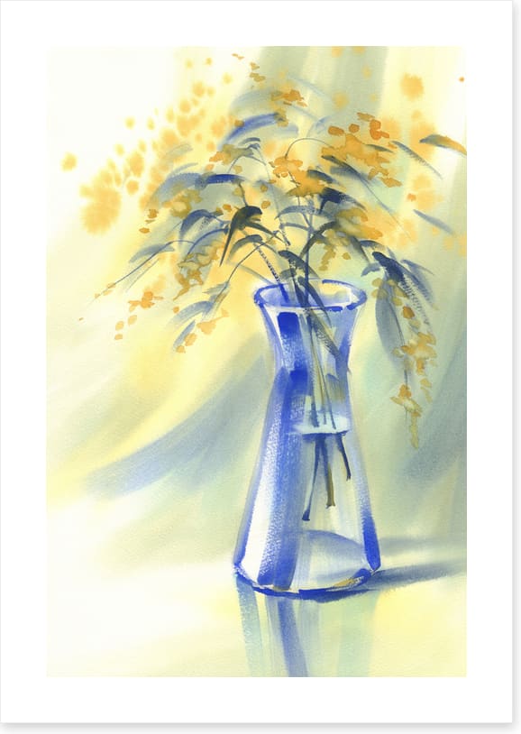 Blue bottle bloom