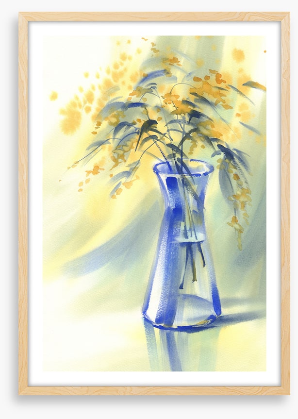 Blue bottle bloom