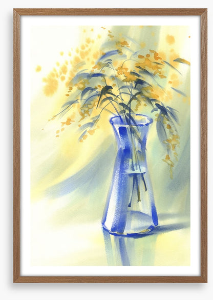 Blue bottle bloom