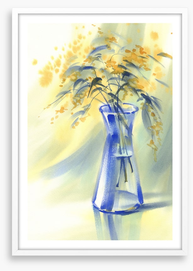 Blue bottle bloom