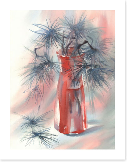 Red vase pines