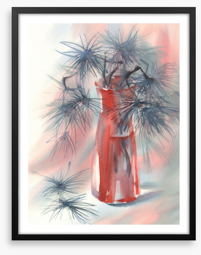 Red vase pines