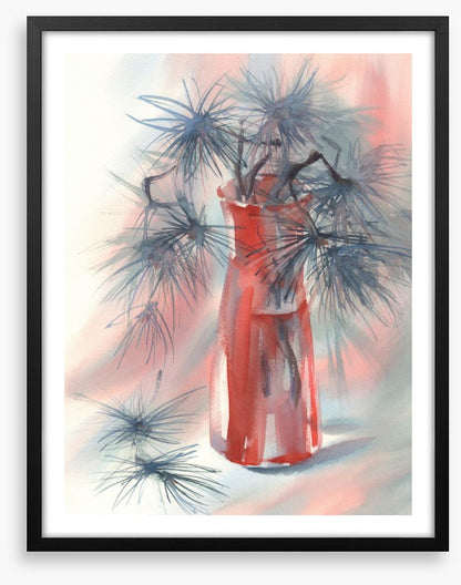 Red vase pines