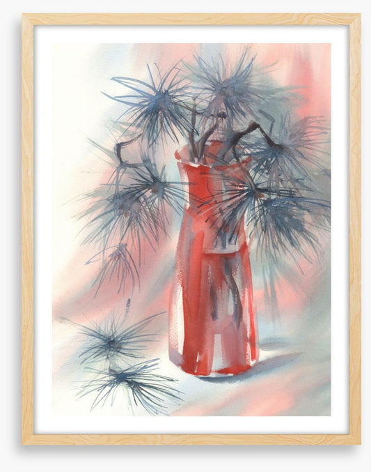 Red vase pines