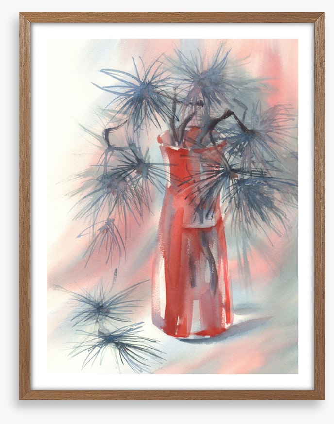 Red vase pines