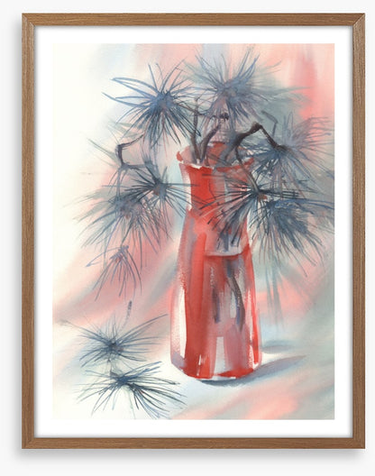 Red vase pines