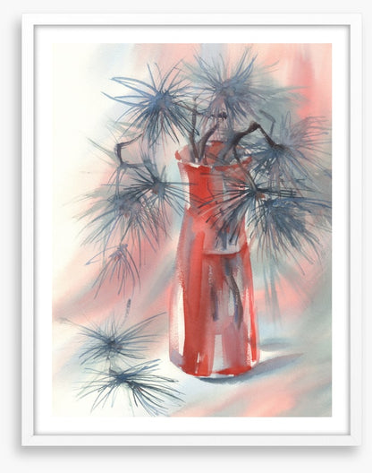 Red vase pines