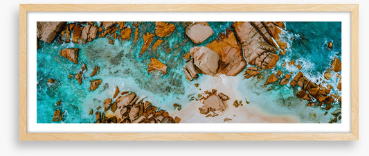 Azure rocks panorama