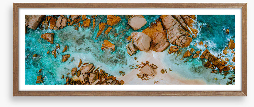 Azure rocks panorama