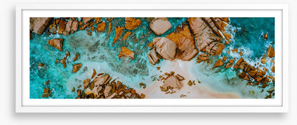 Azure rocks panorama