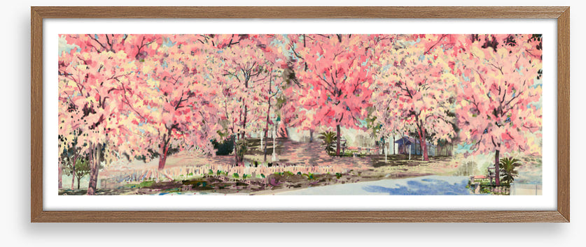 Pink blossom lane