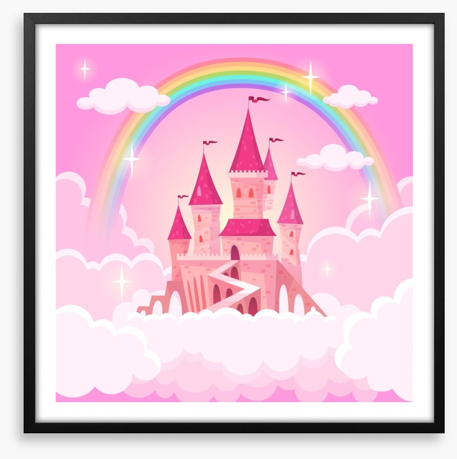 Pink castle rainbow
