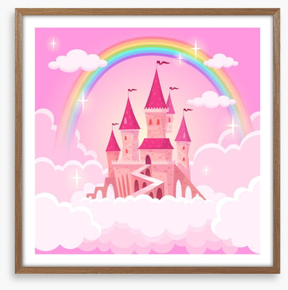 Pink castle rainbow