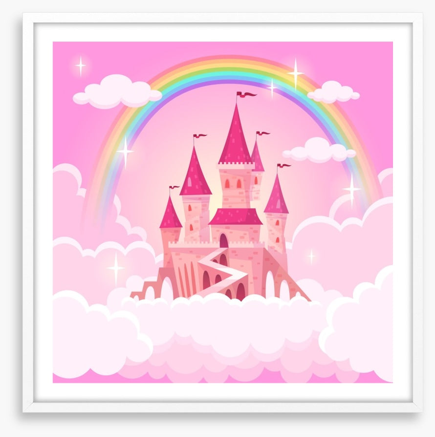 Pink castle rainbow
