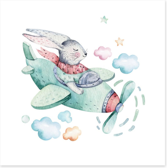 Bunny in a biplane