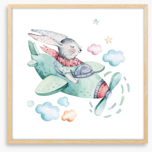 Bunny in a biplane