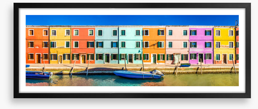 Burano canal panorama