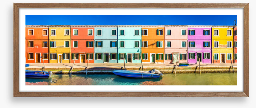 Burano canal panorama