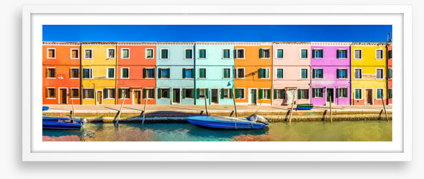 Burano canal panorama