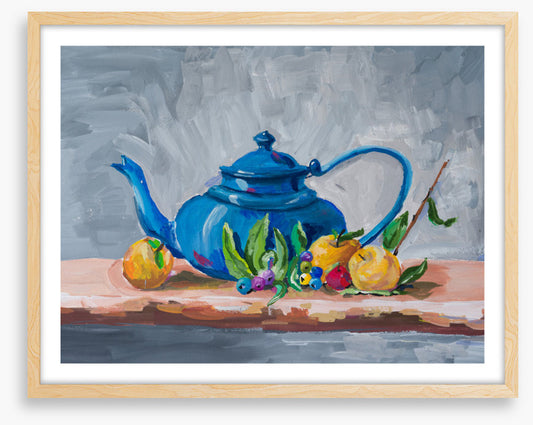 Royal blue teapot
