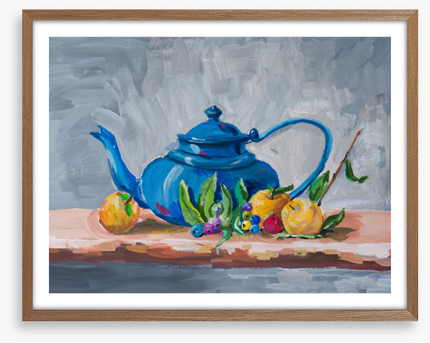 Royal blue teapot