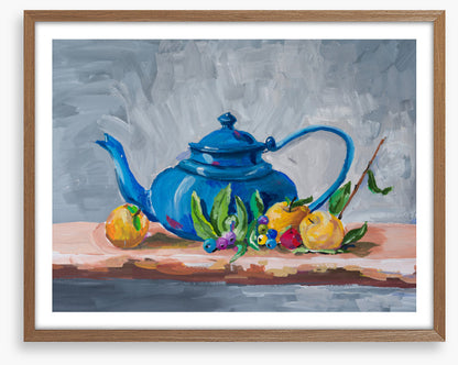 Royal blue teapot
