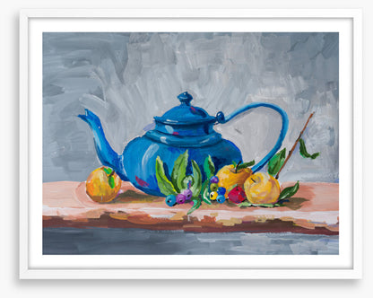Royal blue teapot