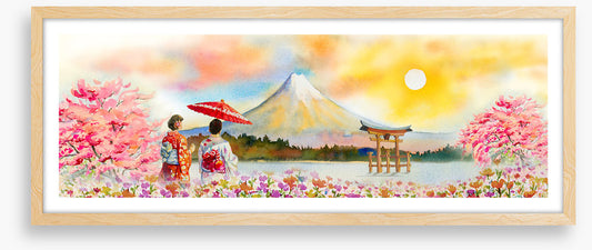 Sakura sunset panorama