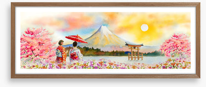 Sakura sunset panorama