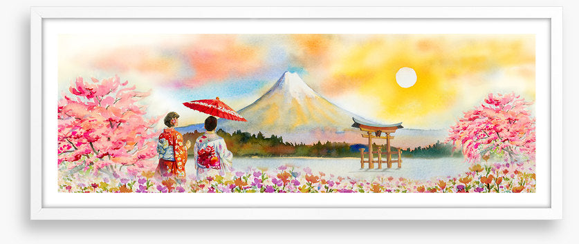Sakura sunset panorama