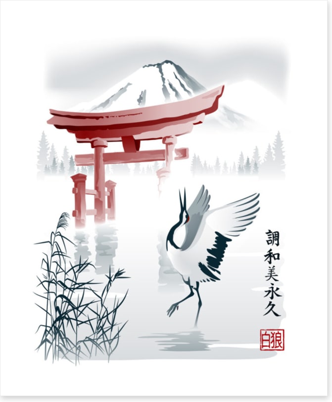 Torii gate crane