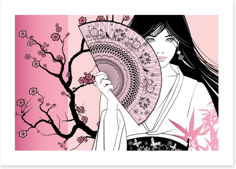 Pink blossom geisha