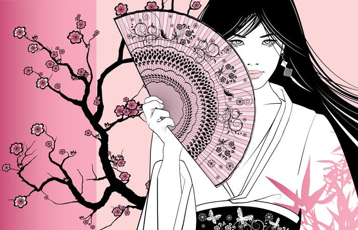 Pink blossom geisha