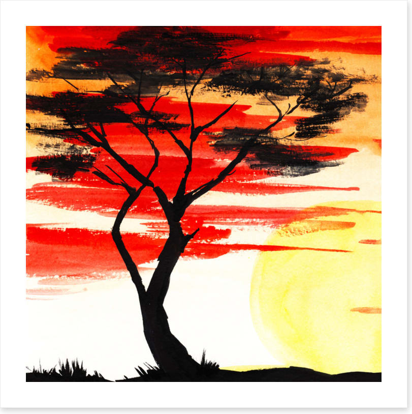 Savanna sundown silhouette