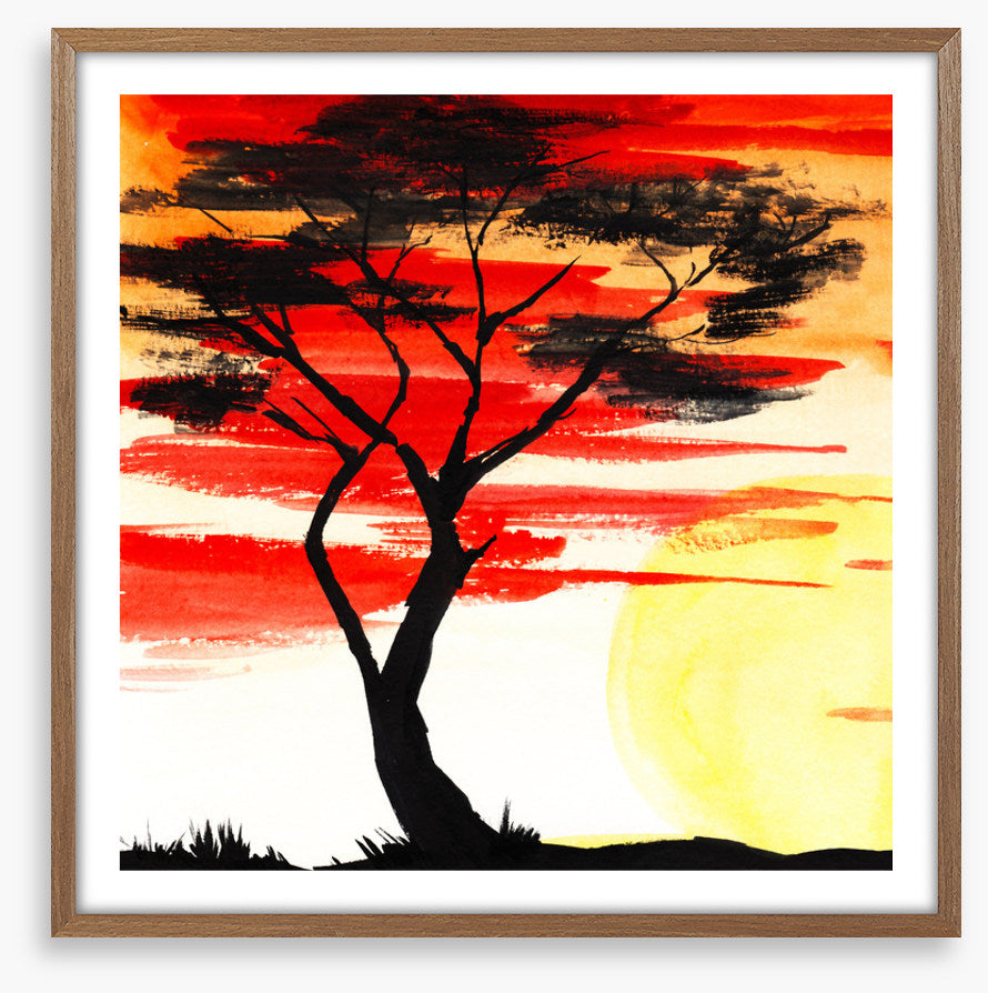 Savanna sundown silhouette