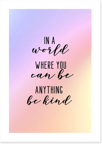 Be kind