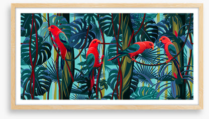 Parrots on the vine