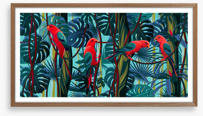 Parrots on the vine