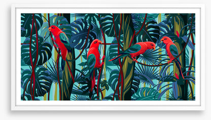 Parrots on the vine
